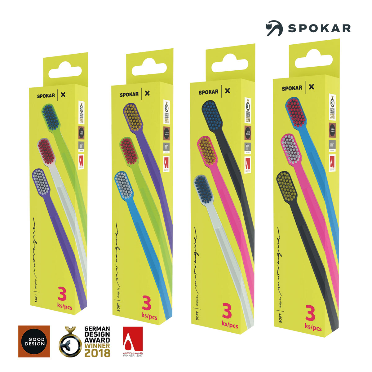 SPOKAR X SOFT Zahnbürste 3er Packung