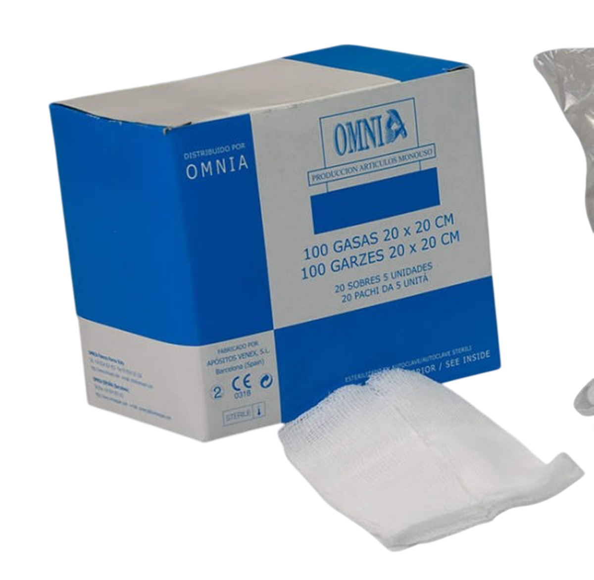 4-lagige, gefaltete Kompressen 5x5 cm (nicht steril)