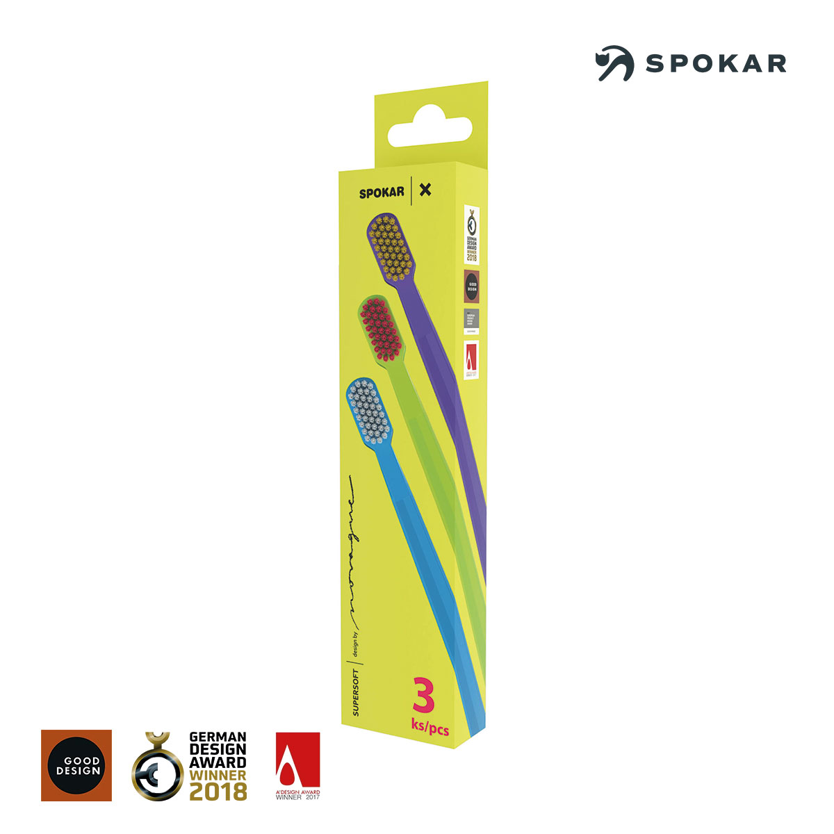 SPOKAR X SUPERSOFT Zahnbürste 3er Packung