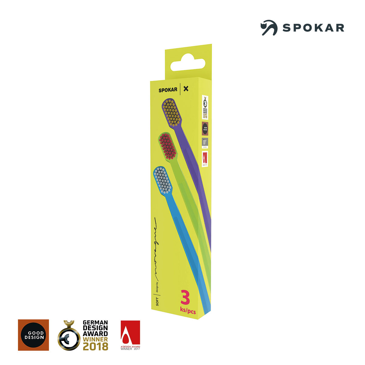 SPOKAR X SOFT Zahnbürste 3er Packung