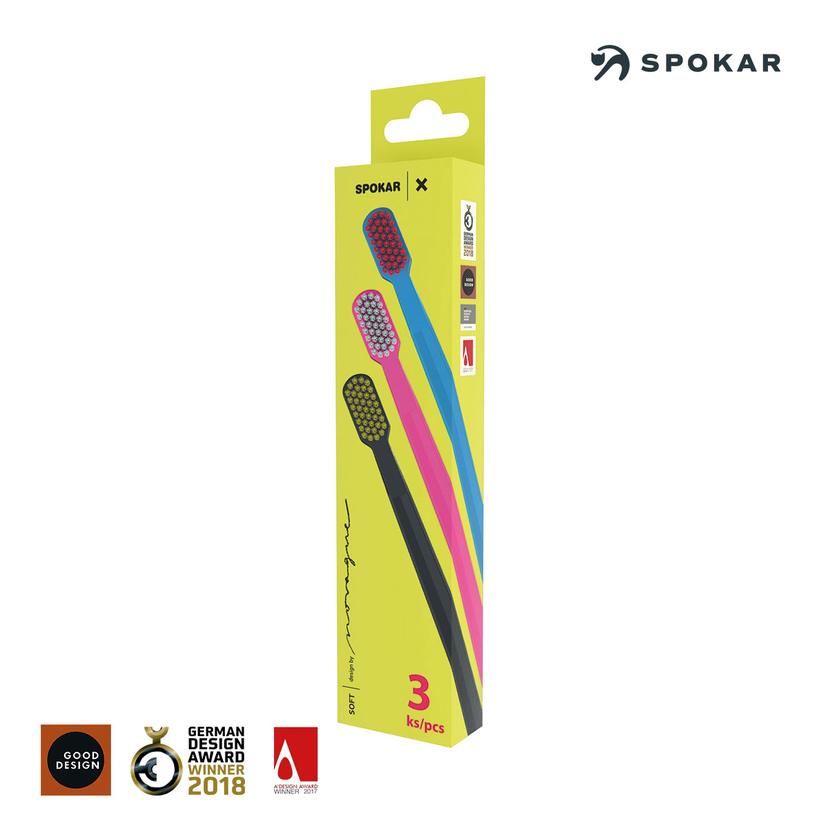 SPOKAR X SUPERSOFT Zahnbürste 3er Packung