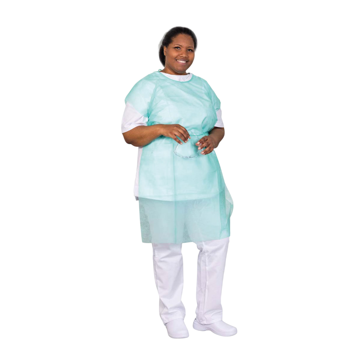 Schutzkittel, grün (Länge 110 cm)