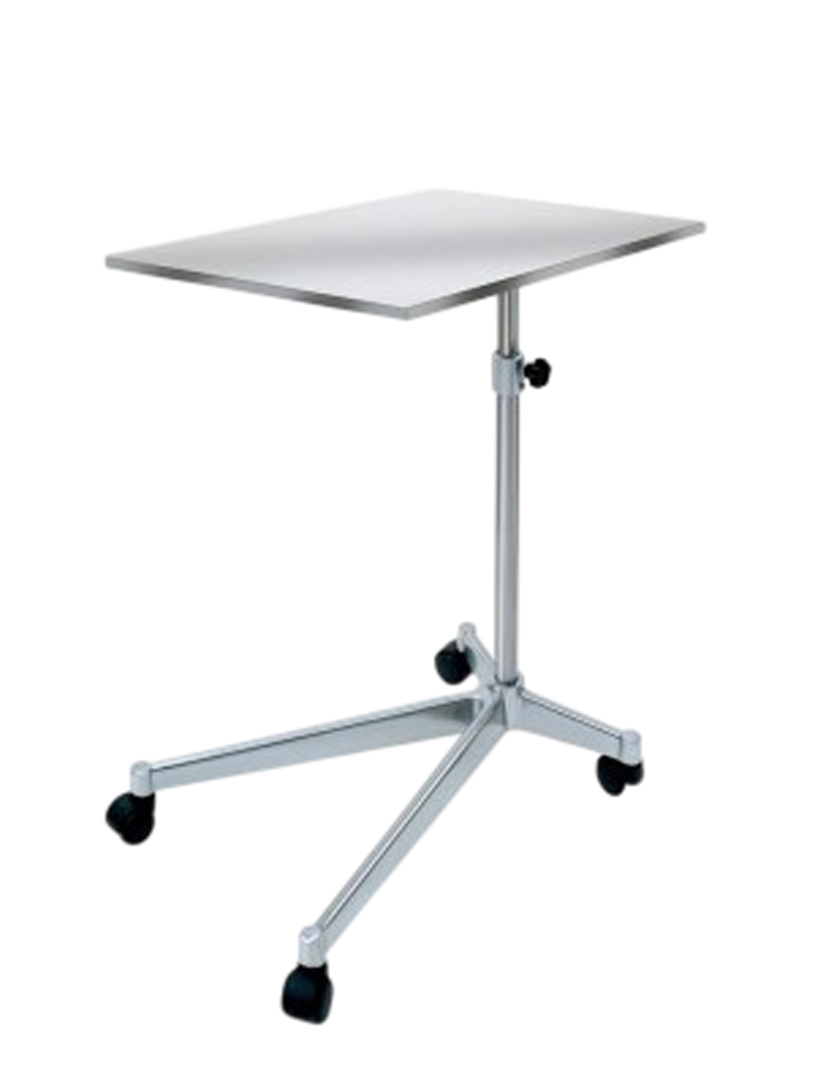 Instrumententisch mit hochgezogener Arbeitsplatte, Tablettgröße: 73 x 47 x 2,5 cm